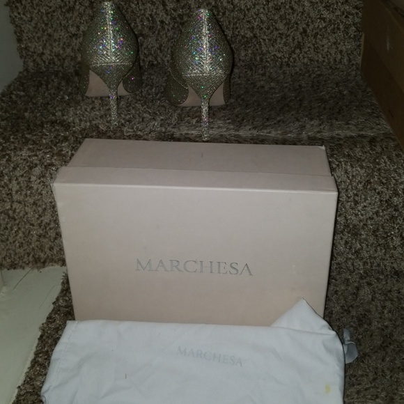 Authentic Marchesa Luxury Shoes, Wedding Heels - Picture 8 of 8